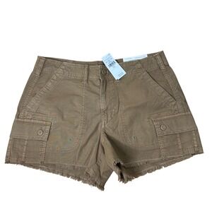 American Eagle Outfitters 90 Boyfriend Shorts Women 6 Cargo Tan Summer Beach NWT